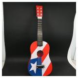 Colorful Acoustic Guitar with Flag Design