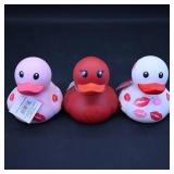 Set of 3 Valentine's Day Rubber Ducks