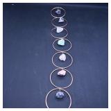 Crystal Wall Hanging with Metal Rings