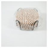 Set of Coasters with Holder