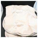 Beige Garment Bag with Clear Pocket