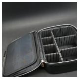 Black Travel Organizer Case with Dividers