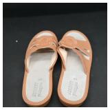 Natural Leather Sandals, Size 40