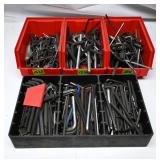 Assorted Hex Key Wrenches in Storage Bins