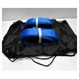 Blue Ratchet Tie Down Straps with Bag