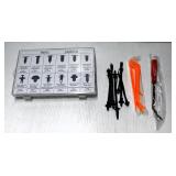 HE01 Black Nylon Retainers Assortment, 240PCS