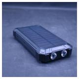Solar Power Bank with Dual Flashlights