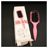 Pink Curly Hair Brush Styling