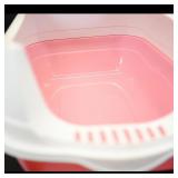 Pink and White Kitty Litter Box