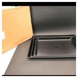 Set of Black Serving Trays