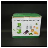 Tabletop Drum Grater with 3 Interchangeable Drums