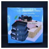 Square Three Piece Cake Moulds Set