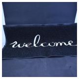 Black Welcome Doormat