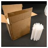 100 pcs Bulk White Candles, Unscented