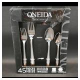 Oneida Satin Lincoln 45-Piece Flatware Set