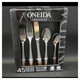 Oneida Satin Lincoln 45-Piece Flatware Set