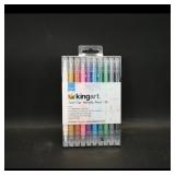 Kingart Twin-Tip Metallic Pens Set of 10