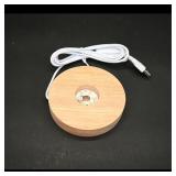 Set of 8 USB Wooden LED Display Stands