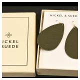 Nickel & Suede Earrings in Box