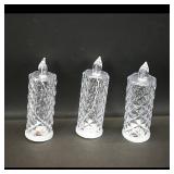 Set of 3 LED Electronic Tear Candles