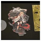 Acrylic Anime Figure Stand and Golden Metal...