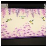 Floral Hummingbird Design Mat