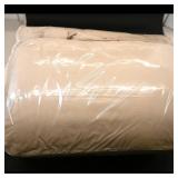 Beige Bedding Set in Plastic Packaging