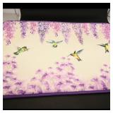 Floral Hummingbird Design Mat