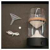 Decorative Glass Display with Sandworm and Pyramid