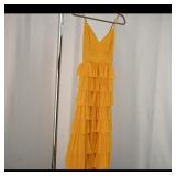 Yellow Tiered Ruffle Dress