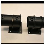 Set of Two Black Metal Mounting Brackets