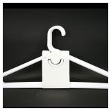 Set of White Plastic Hangers