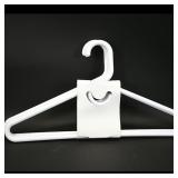 Set of White Plastic Hangers