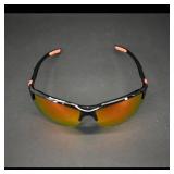 Sports Sunglasses with Orange Accents