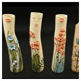 Set of 4 Decorative Ceramic Vases