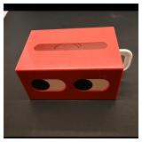 Red and White Tissue Box Holder