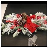 Set of 3 Festive Holiday Swags with Lights