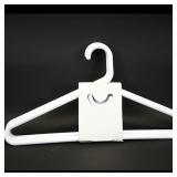 Set of White Plastic Hangers