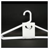 Set of White Plastic Hangers