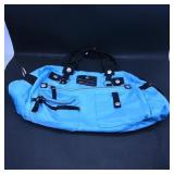 Blue Canvas Shoulder Bag