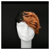 Short Black and Orange Wig