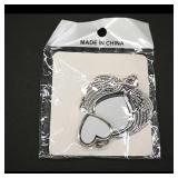 Silver-Tone Angel Wing Heart Ornament