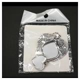 Silver-Tone Heart and Wings Pendant
