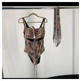 Animal Print One-Piece Swimsuit with Matching...