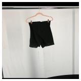 High-Waist Black Shapewear Shorts ï¿½ Lace Trim