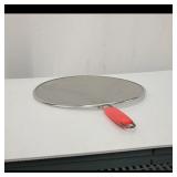 Round Stainless Steel Splatter Screen with Red...