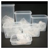 Assortment of Clear Plastic Food Storage...