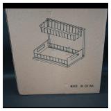 2-Tier Kitchen Storage Rack ï¿½ Black/White (Boxed)