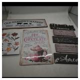 Old Farmer's Market & Valentine Cafe Wall Sign...