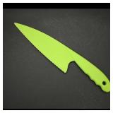 Serrated Kitchen Knife ï¿½ Lime Green Handle